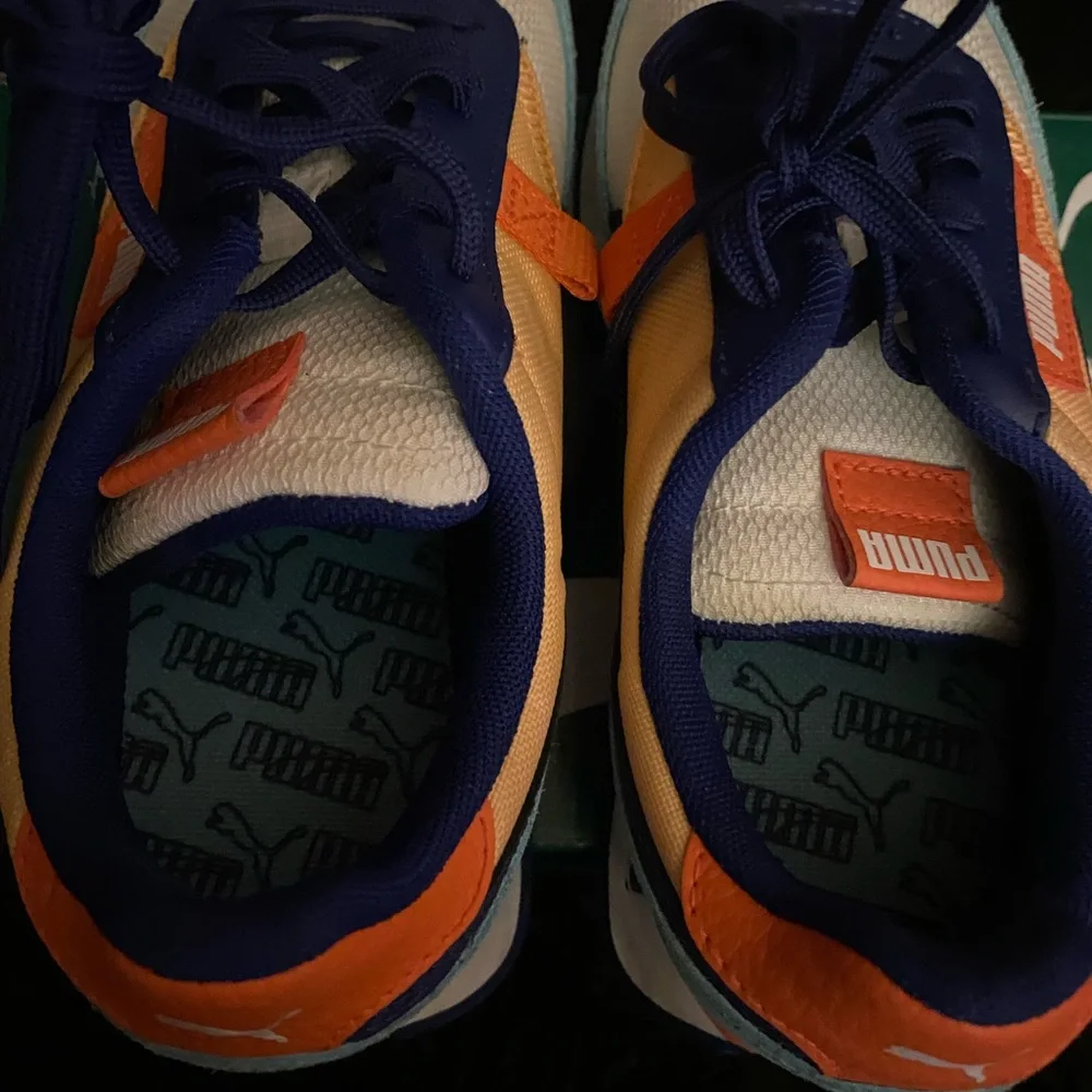 PUMA Kids' Blue, Orange & Light Teal Sneakers